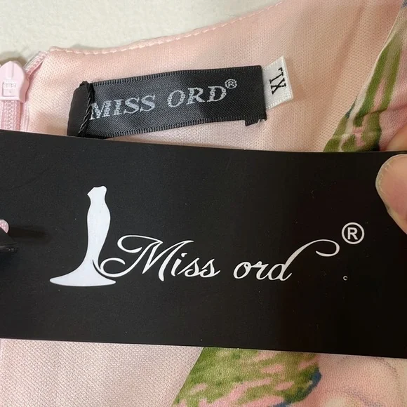 Miss Ord Printed Front V Neck Long Sleeve Maxi Dress. XL. NWT. - Picture 6 of 14